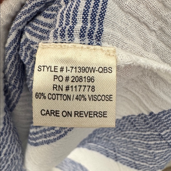 Striped Blue and White Women's coverup  Dress NWOT ✨. Size: M - Picture 5 of 7
